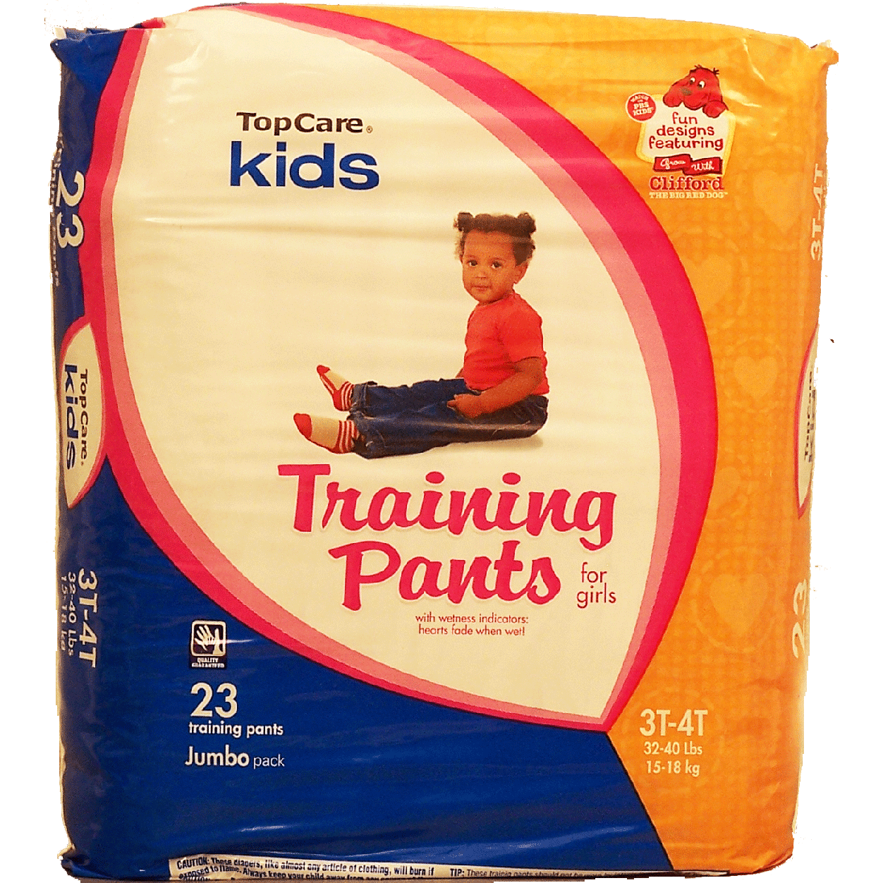 Basics For Kids Training Pants, Girls, Size 3T-4T (32 lb-40 lb), Wipes,  Refills & Accessories