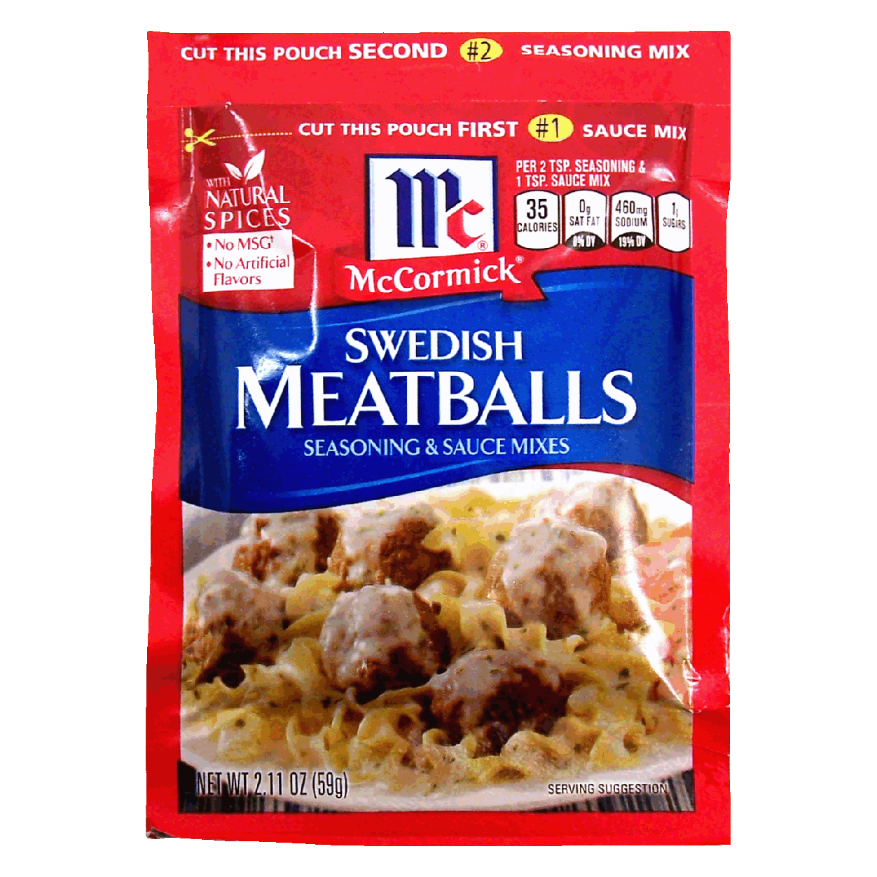 McCormick swedish meatballs, seasoning & sauce mix 2.11oz