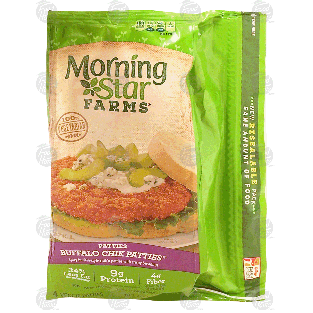 Morningstar Farms  buffalo chik veggie patties, 4-count  10oz